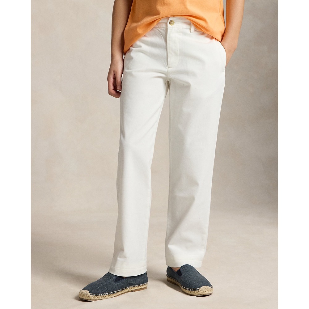 Polo‎ Ralph Lauren Boys White Chino Pants Size 18 Cotton Twill Trousers